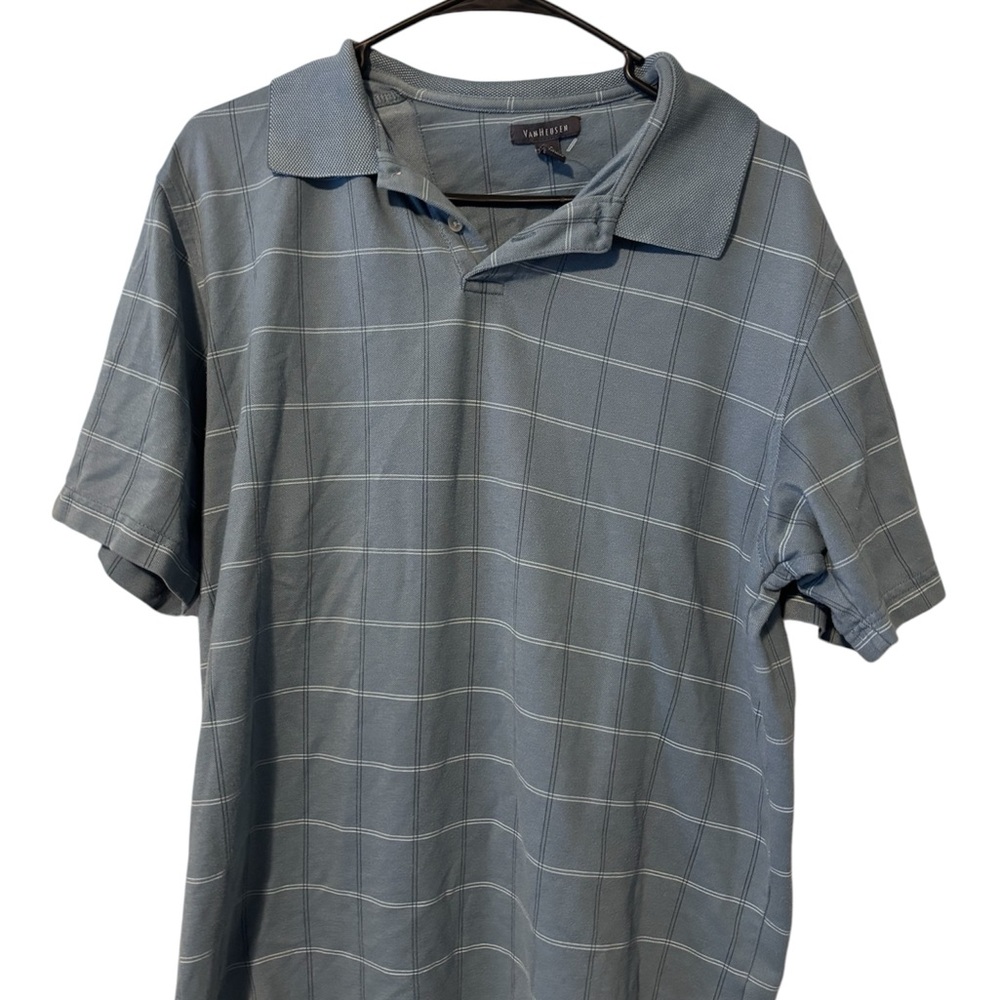 Van Heusen Plaid Polo Shirt. Good Condition, Size: L